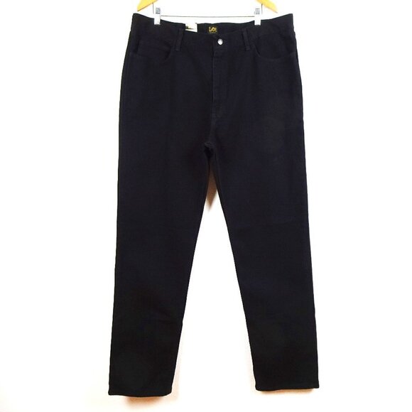 Lee Relaxed Jeans Men's Size 42x36 Black Denim Straight Leg - Picture 1 of 11